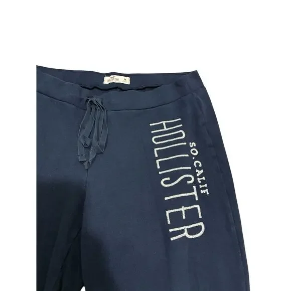 Hollister Y2K Low Rise Navy Sweatpants Vintage - Picture 2 of 3